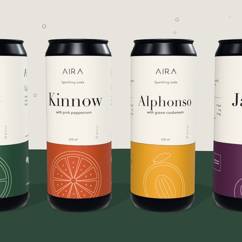 The AIRA range of four cans
