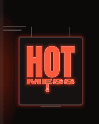 Hot Mess neon blade sign
