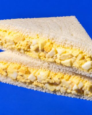 Bread Head egg sando on cobalt
