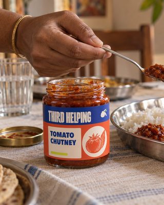 Third Helping tomato chutney at a family lunch