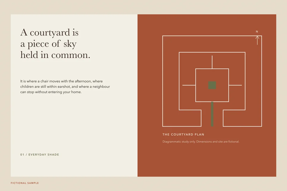 Fictional brochure spread