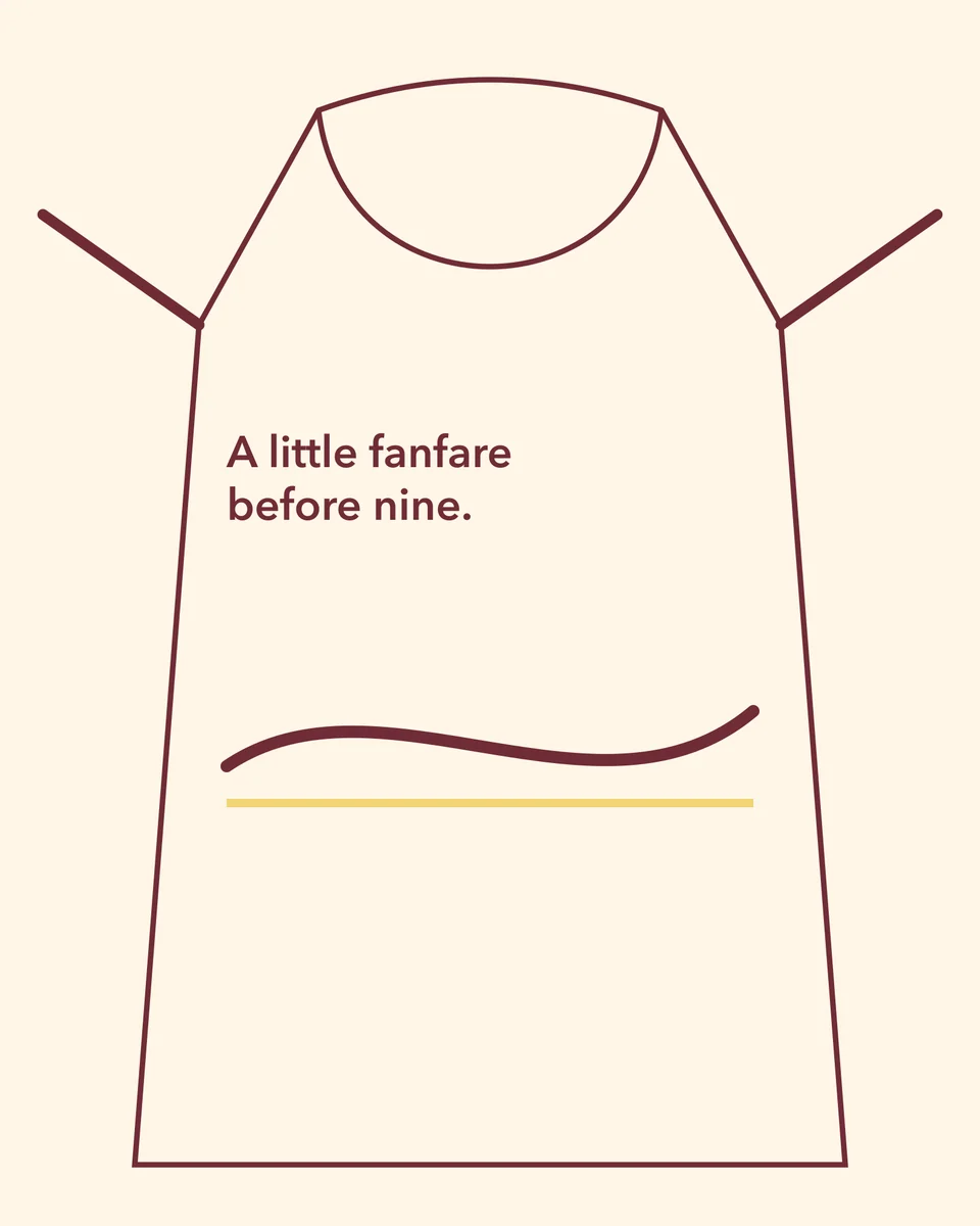 Butter Parade: apron back. Vector identity and application artwork.