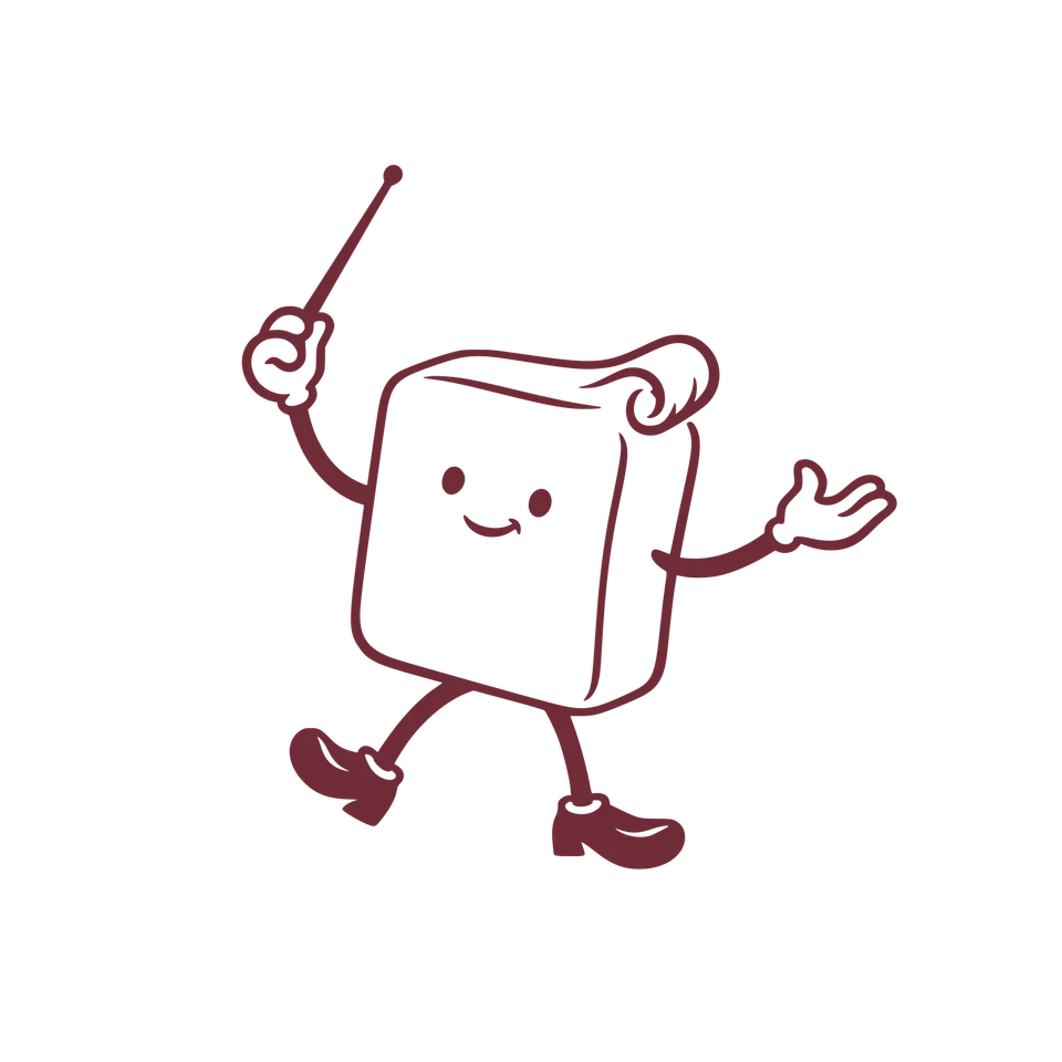 Butter Parade: character full. Vector identity and application artwork.
