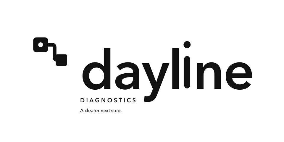 Dayline Diagnostics one-colour black logo on white.