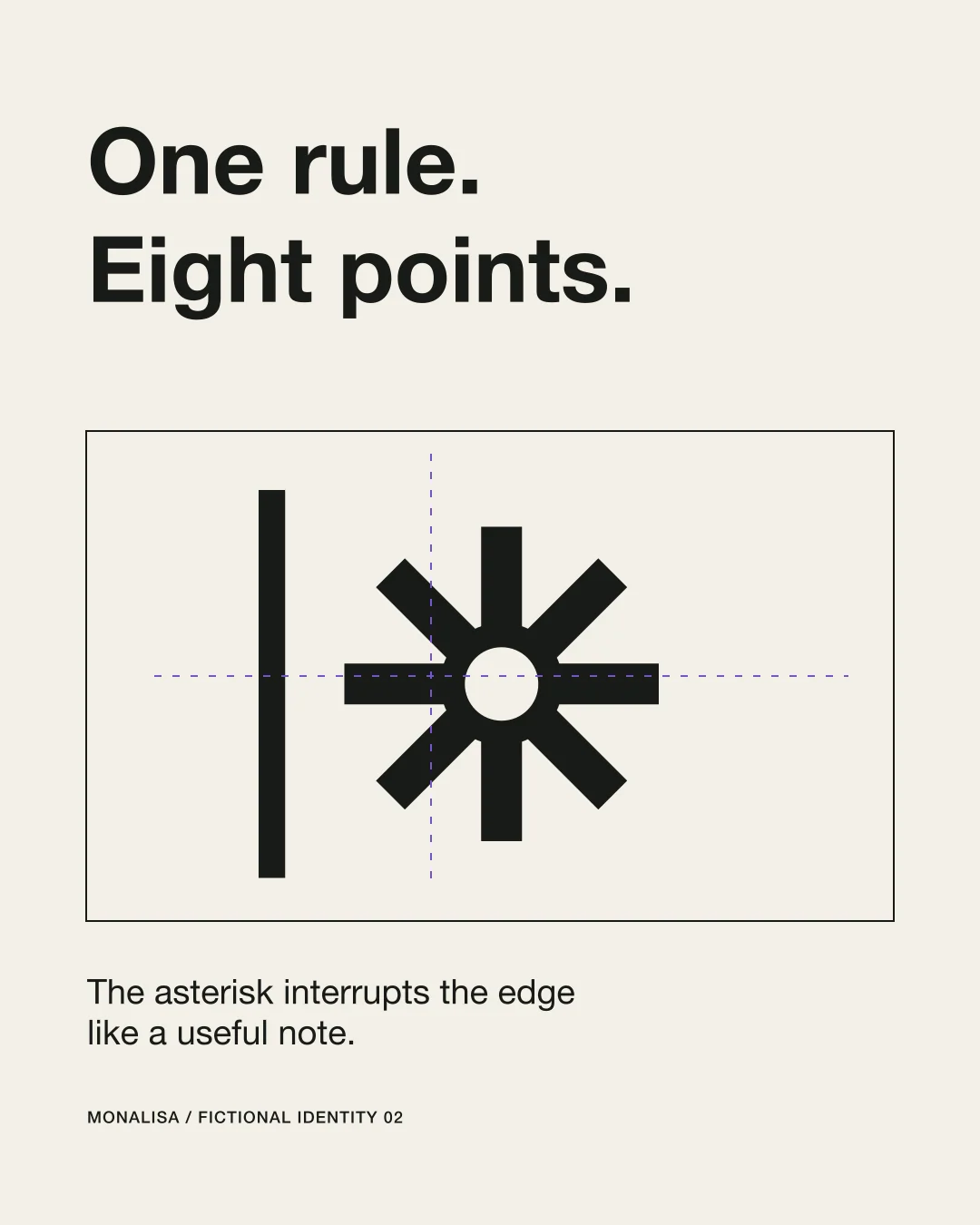 Margin Club annotation mark construction from a rule and eight-point asterisk.
