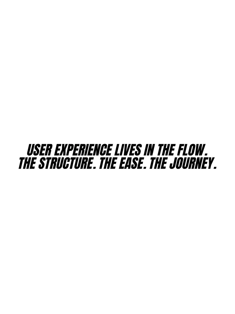 Source presentation card about structure, ease and the user journey.