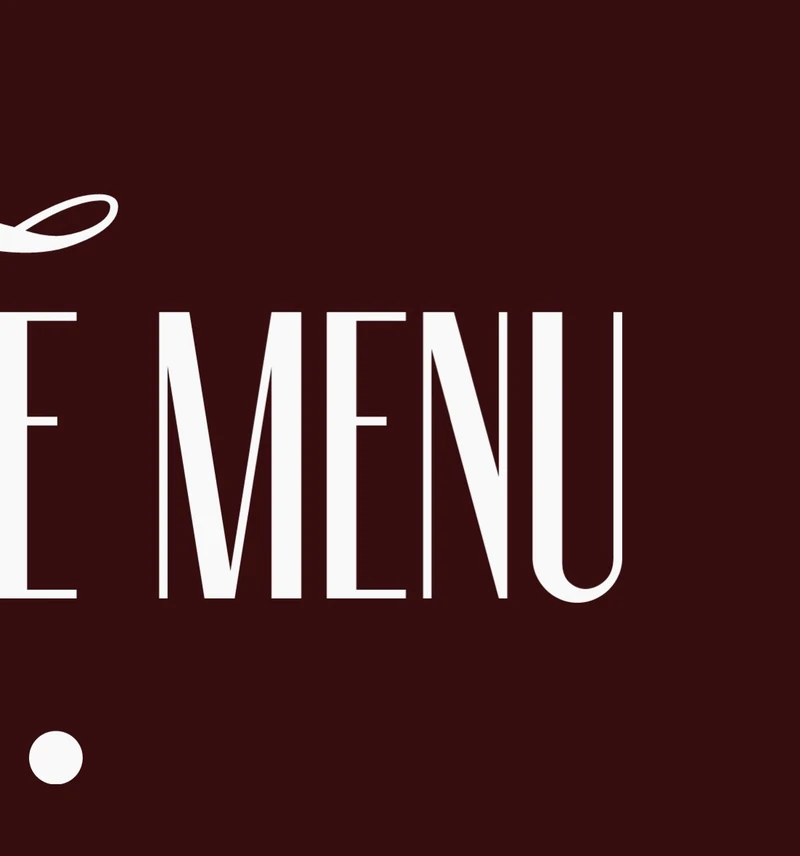 Burgundy follow-up cover with The Menu set in ivory serif type.