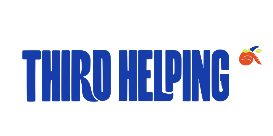 Third Helping: wordmark primary. Vector identity and application artwork.